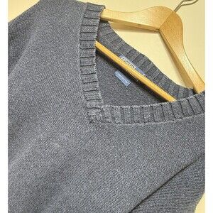 Vintage Polo Ralph Lauren Mens Navy Blue  Cotton V-Neck Sweater Size XL